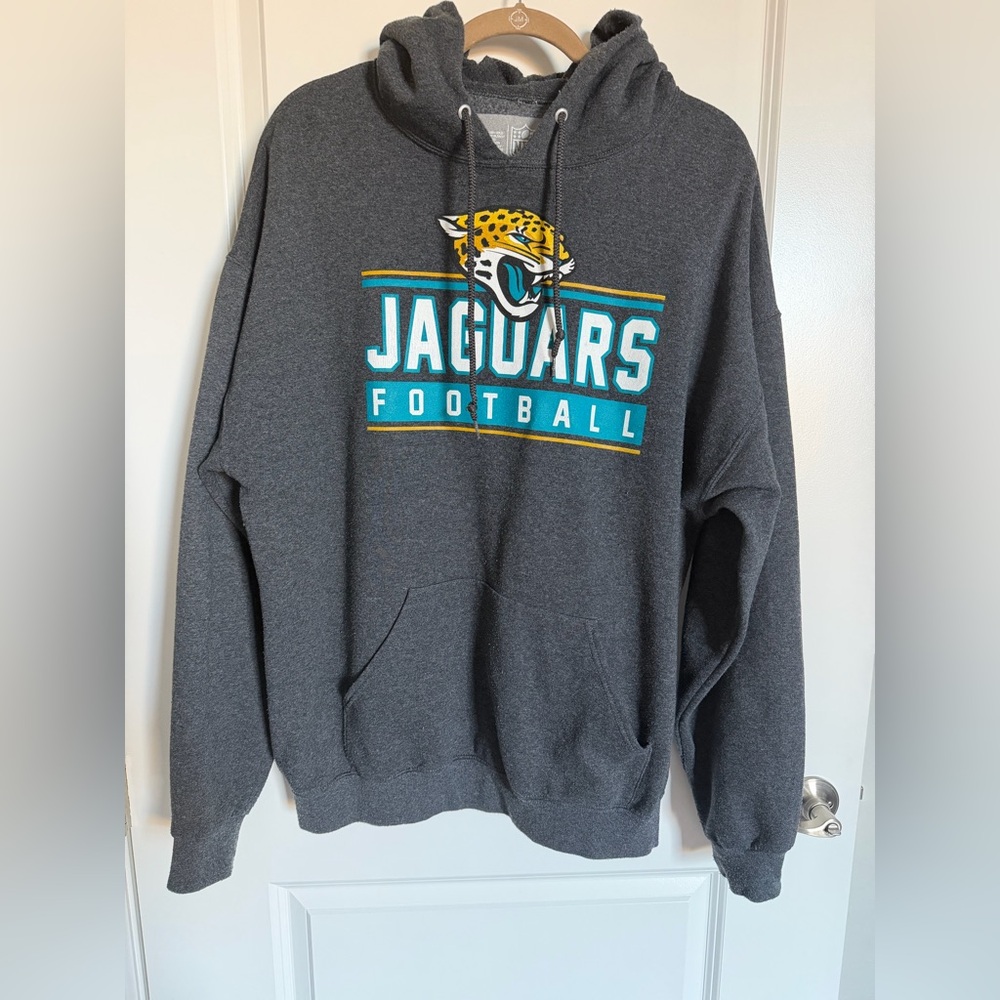 NFL Jaguars Charcoal Hoodie Size 2XL